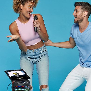 Singing Machine Bluetooth Karaoke System with Light Show & Voice Changing Effects