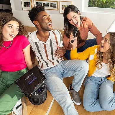 Singing Machine Bluetooth Karaoke System with Light Show & Voice Changing Effects