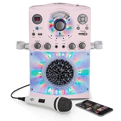 Singing Machine Portable Karaoke Machine with Wired Microphone & Bluetooth Connectivity