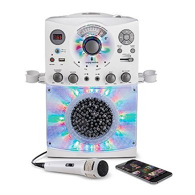 Singing Machine Portable Karaoke Machine with Wired Microphone & Bluetooth Connectivity