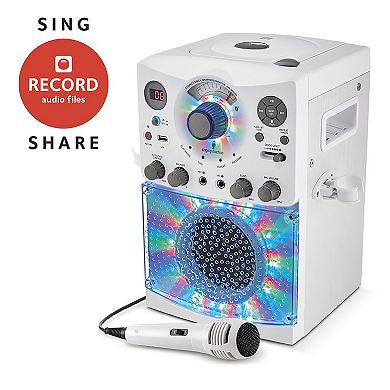 Singing Machine Portable Karaoke Machine with Wired Microphone & Bluetooth Connectivity