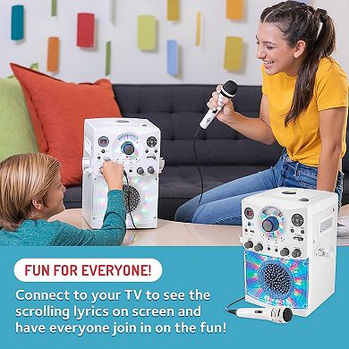 Singing Machine Portable Karaoke Machine with Wired Microphone & Bluetooth Connectivity