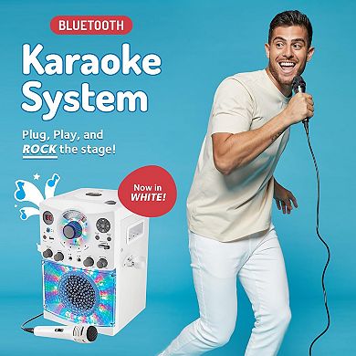 Singing Machine Portable Karaoke Machine with Wired Microphone & Bluetooth Connectivity