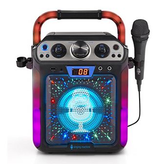 Singing Machine Bluetooth Karaoke Machine with Lights & Microphone
