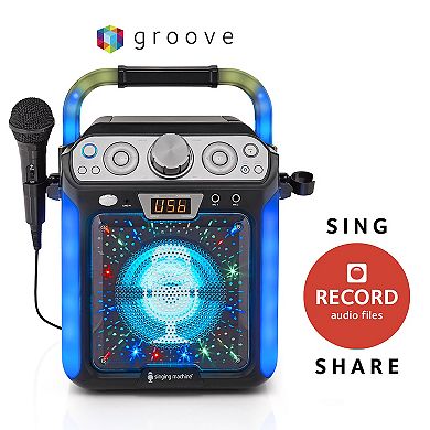 Singing Machine Bluetooth Karaoke Machine with Lights & Microphone