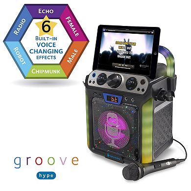 Singing Machine Bluetooth Karaoke Machine with Lights & Microphone