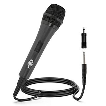 Singing Machine Unidirectional Dynamic Microphone with 10.5-Foot Cord