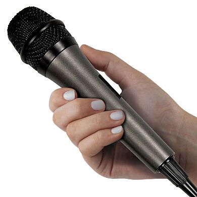 Singing Machine Unidirectional Dynamic Microphone with 10.5-Foot Cord