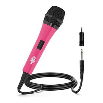 Singing Machine Unidirectional Dynamic Microphone with 10.5-Foot Cord