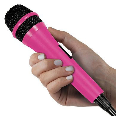 Singing Machine Unidirectional Dynamic Microphone with 10.5-Foot Cord
