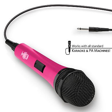 Singing Machine Unidirectional Dynamic Microphone with 10.5-Foot Cord