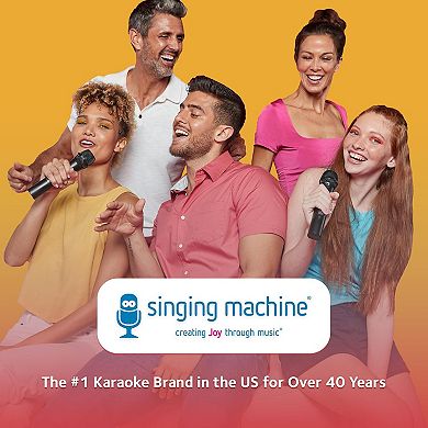 Singing Machine Unidirectional Dynamic Microphone with 10.5-Foot Cord