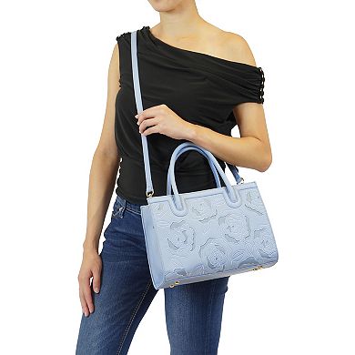 Mellow World Darla Rose Embossed Satchel Bag