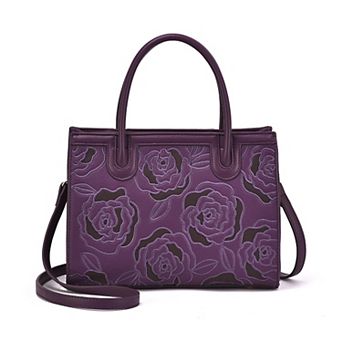 Mellow World Darla Rose Embossed Satchel Bag