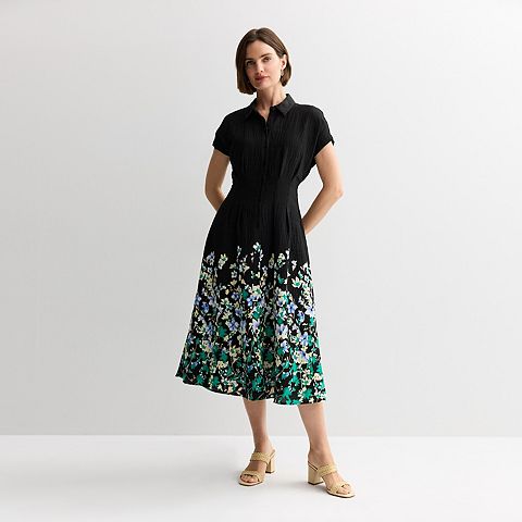 Женские платья Nine West Petite Nine West Cinched Waist Midi Shirt Dress