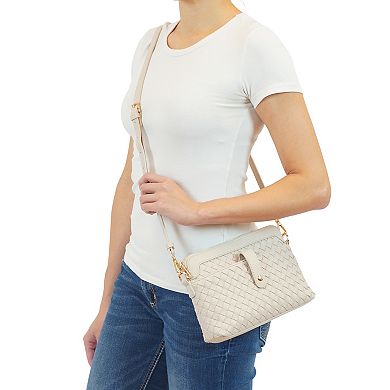 Mellow World Isla Woven Embossed Crossbody Bag
