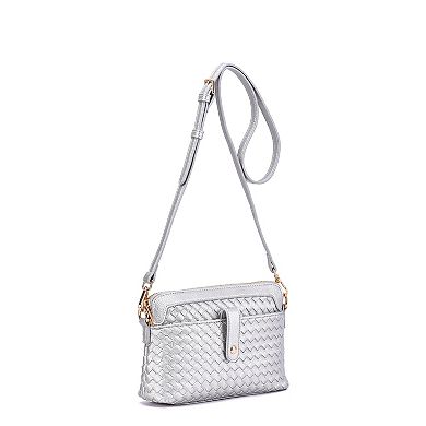 Mellow World Isla Woven Embossed Crossbody Bag