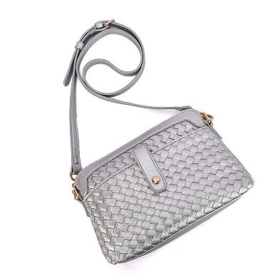 Mellow World Isla Woven Embossed Crossbody Bag