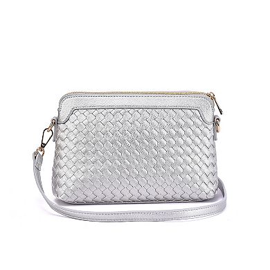 Mellow World Isla Woven Embossed Crossbody Bag