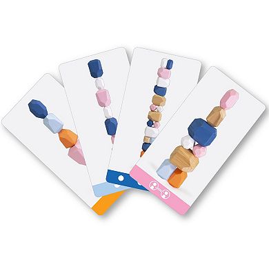 Merchant Ambassador Stacking Stones Tower Building Game - 38 Shapes, 45 Challenge Cards