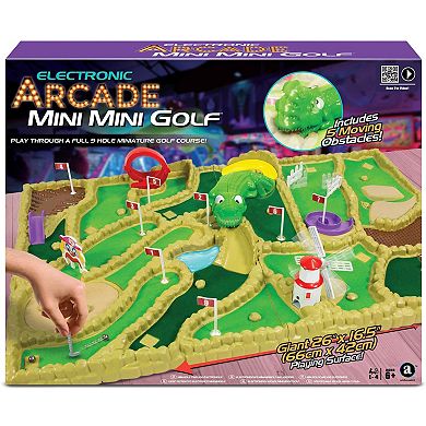 Merchant Ambassador Electronic Arcade Mini Golf Tabletop Course with Moving Obstacles