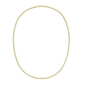 Karat Rush 14k Gold Oval Snake Chain Necklace
