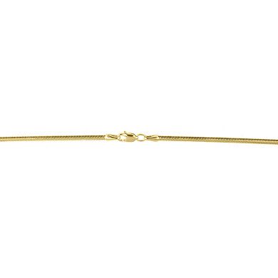 Karat Rush 14k Gold Oval Snake Chain Necklace