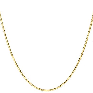 Karat Rush 14k Gold Oval Snake Chain Necklace