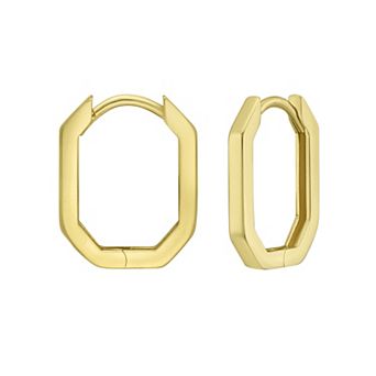 Karat Rush 14k Gold Geometric Hoop Earrings