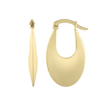 Karat Rush 14k Gold Creole Oval Hoop Earrings