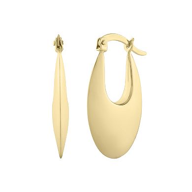 Karat Rush 14k Gold Creole Oval Hoop Earrings