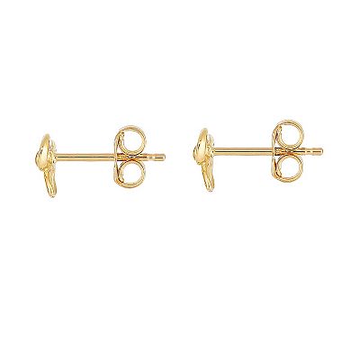 Karat Rush 14k Gold Bow Stud Earrings
