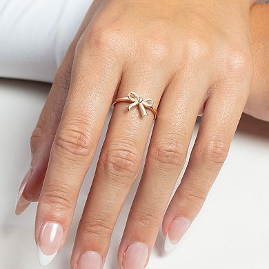 Karat Rush 14k Gold Bow Ring