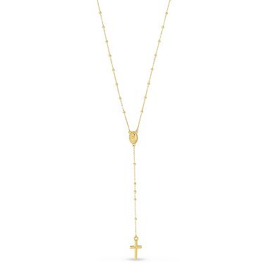 Karat Rush 14k Gold Rosary Necklace