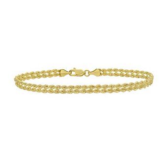 Karat Rush 10k Gold Double Strand Rope Chain Bracelet