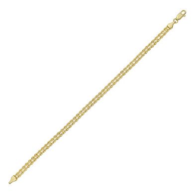 Karat Rush 10k Gold Double Strand Rope Chain Bracelet