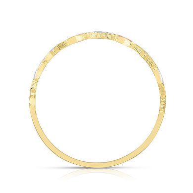 Karat Rush 10k Gold Tri-Color Star Ring