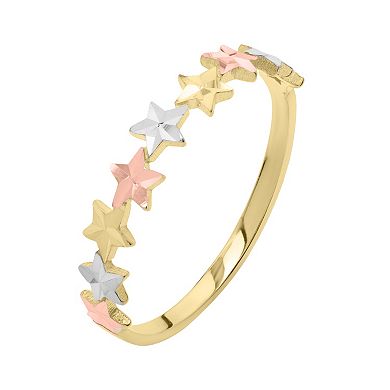 Karat Rush 10k Gold Tri-Color Star Ring