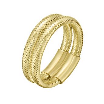 Karat Rush 14k Gold Stretchable Double Ring