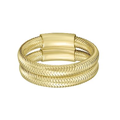 Karat Rush 14k Gold Stretchable Double Ring