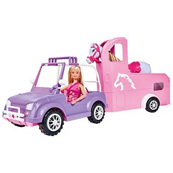 Dickie Toys Steffi Love Horse Trailer With Jeep & Horse - Pretend Play Set