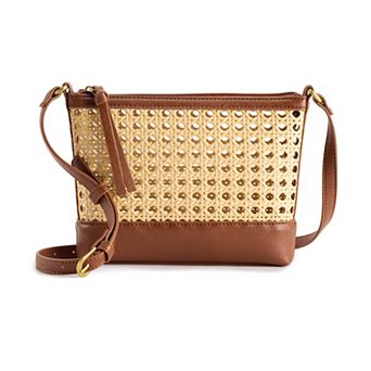 Sonoma Goods For Life® Campbell Caning Top Zip Crossbody Bag