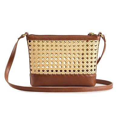 Sonoma Goods For Life® Campbell Caning Top Zip Crossbody Bag