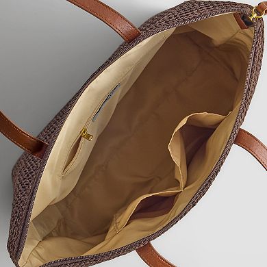 Sonoma Goods For Life® Simple Straw Tote Bag With Keychain