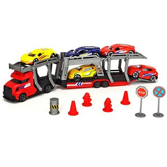 Dickie Toys Transporter Set With 5 Die-Cast Cars