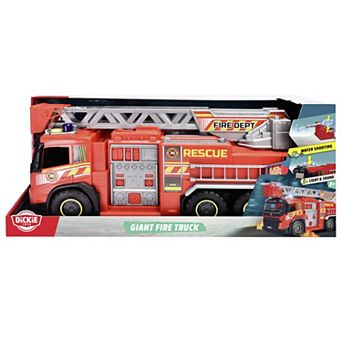Dickie Toys Giant Fire Truck Light & Sound Rescue Vehicle with Water Shooting Bottles