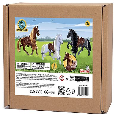 Dickie Toys 3-pk. Flocked Horse Figurines