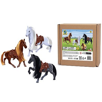 Dickie Toys 3-pk. Flocked Horse Figurines