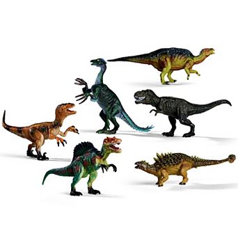 Dickie Toys 6 pc Large Dinosaur Action Figure 8 & 9 Inch Realistic Miniature Set