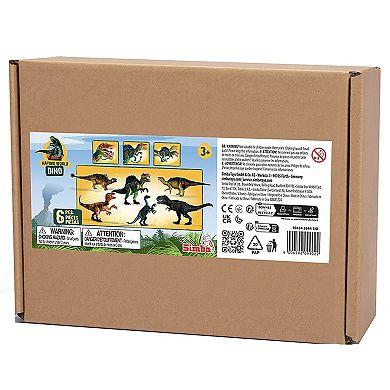 Dickie Toys 6-pc. Large Dinosaur Action Figure 8 & 9 Inch Realistic Miniature Set